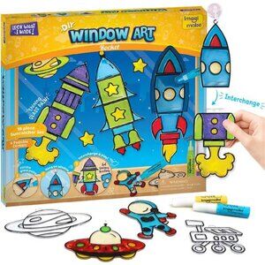 Window Art for Kids - Rocket | Suncatcher Kits for Kids, Arts and Crafts for Kid